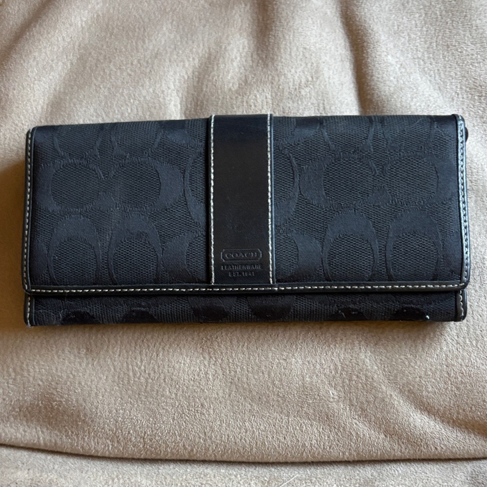 Coach Black Signature Clutch